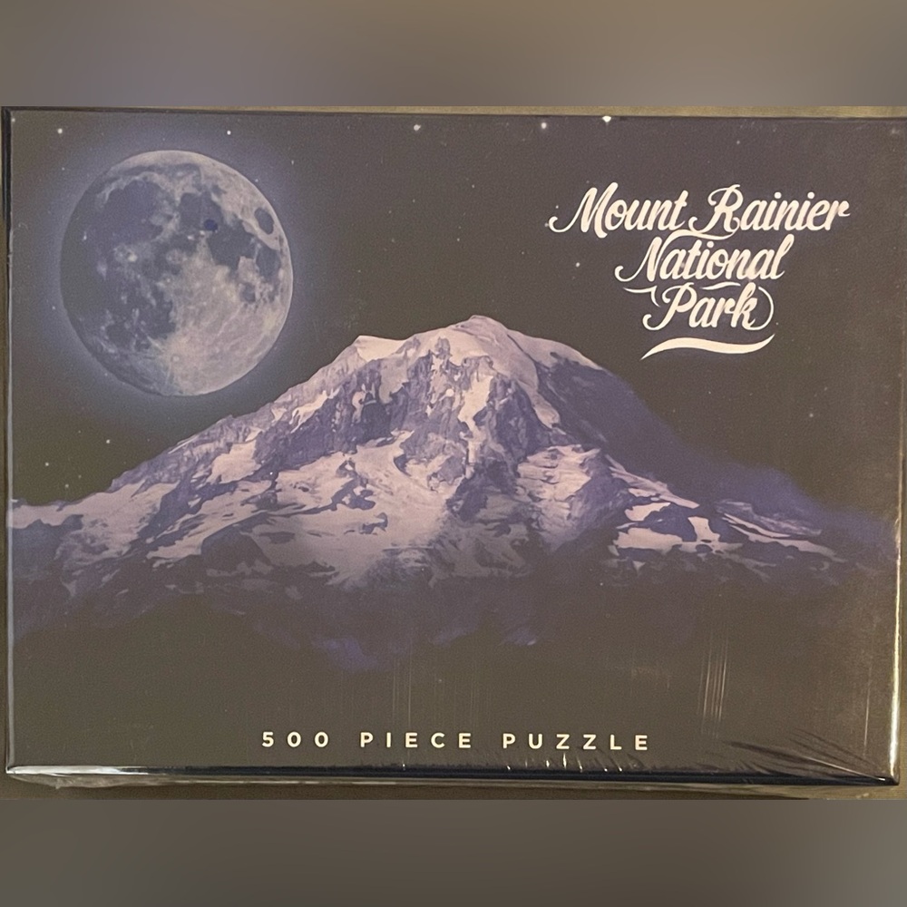 SEALED BRAND NEW Mount Rainier National Park moon mountain 500 Piece Puzzle